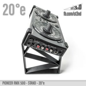 st3nD dj riser 3D printed stand for Pioneer RMX-500, 20 degree, alternate product photo (dj stand)