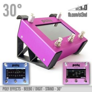 st3nD 3D printed stand for Poly Effects, Beebo / Digit, 30 degree (desktop synth)