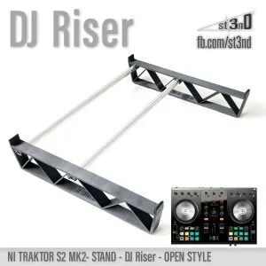 st3nD dj riser 3D printed stand for NI Traktor S2 MK2, open style (dj controller)