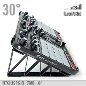 st3nD 3D printed stand for Hercules P32 DJ, 30 degree, alternate product photo (controller)