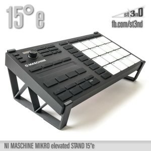 st3nD 3D printed stand for Native Instruments Maschine Mikro Mk3, 15 degree, raised by 40 mm (NI maschine)