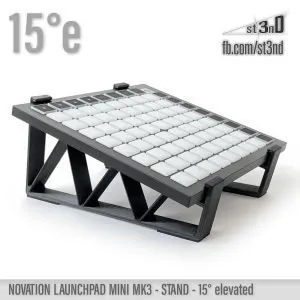 st3nD 3D printed stand for Novation Launchpad Mini MK3, 15 degree, raised by 50 mm (daw controller)