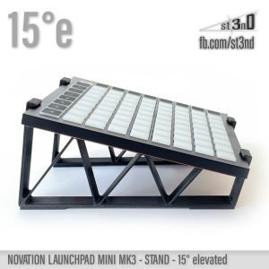 st3nD 3D printed stand for Novation Launchpad Mini MK3, 15 degree, raised by 50 mm, alternate product photo
