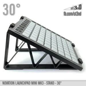 st3nD 3D printed stand for Novation Launchpad Mini MK3, 30 degree, alternate product photo (studio device)