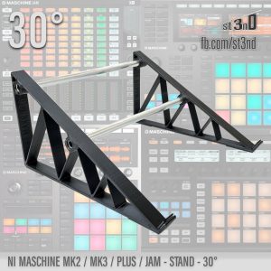 st3nD 3D printed stand for NI Maschine MK3 / Plus / MK2 / Jam, 30 degree, open style, alternate product photo