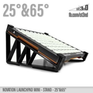 st3nD dual 3D printed stand for Novation Launchpad Mini, 25 degree and 65 degree, alternate product photo (home studio)