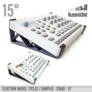 st3nD 3D printed stand for Elektron Model Cycles / Samples, 15 degree (synth accessory)