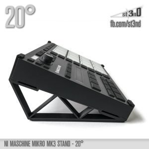 st3nD 3D printed stand for Native Instruments Maschine Mikro Mk3, 20 degree, alternate product photo (sequencer)