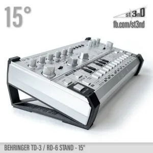 st3nD 3D printed stand for Behringer TD-3 / RD-6, 15 degree (studio accessory)