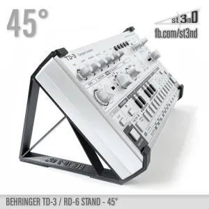 st3nD 3D printed stand for Behringer TD-3 / RD-6, 45 degree (studio accessory)