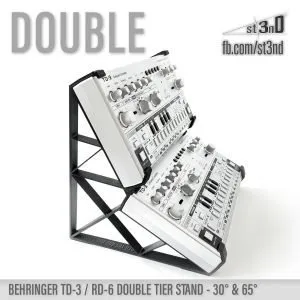 st3nD double 3D printed stand for Behringer TD-3 / RD-6 (30 degree and 65 degree) (studio accessory)