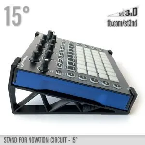 st3nD 3D printed stand for Novation Circuit, 15 degree, alternate product photo (synth)
