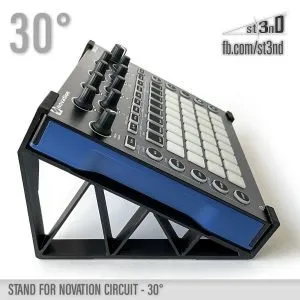 st3nD 3D printed stand for Novation Circuit, 30 degree, alternate product photo (synth)