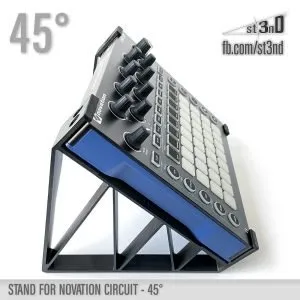 st3nD 3D printed stand for Novation Circuit, 45 degree, alternate product photo (synth)