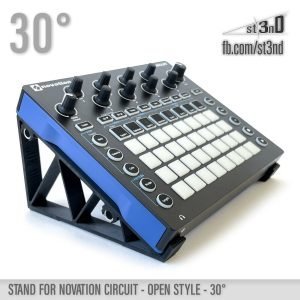 st3nD 3D printed stand for Novation Circuit, 30 degree, open style (synth accesory)