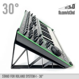 st3nD 3D printed stand for Roland SYSTEM-1, 30 degree, alternate product photo (synth)