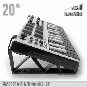 st3nD 3D printed stand for AKAI MPK Mini MK2, 20 degree, alternate product photo (Mpk Mini Mk3)