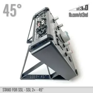 st3nD 3D printed stand for Solid State Logic SSL 2+ Audio Interface, 45 degree, alternate product photo