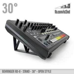 st3nD 3D printed stand for Behringer RD-8 / RD-9, 30 degree, open style