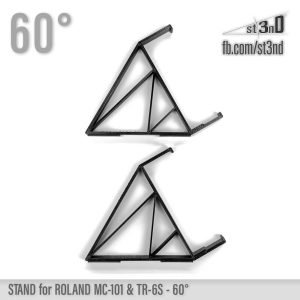 st3nD 3D printed stand for Roland MC-101 TR-6S, 60 degree, alternate product photo (groovebox)