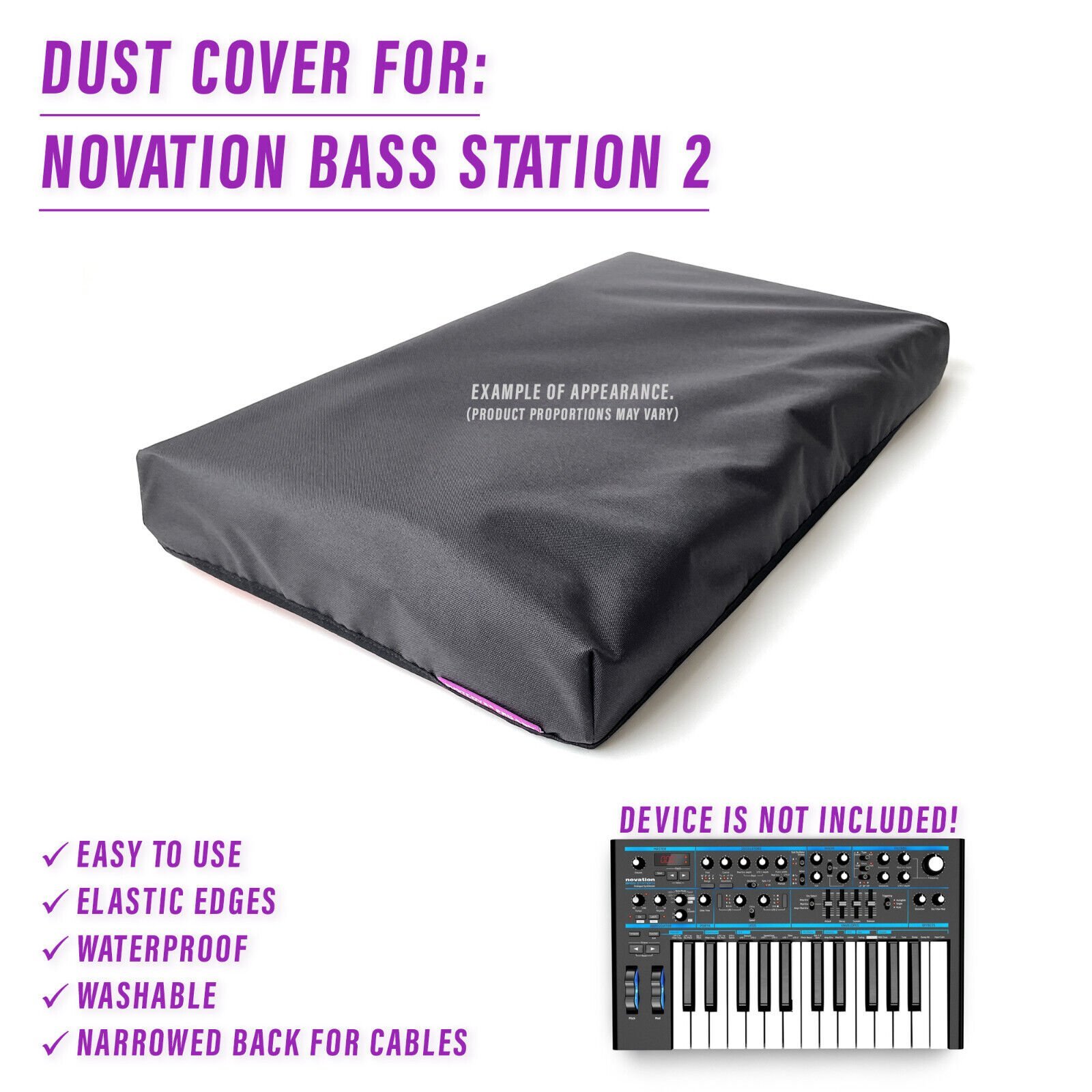DUST COVER for Novation Bass Station 2