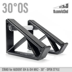 st3nD 3D printed stand for Audient iD4, 30 degree, open style, alternate product photo (studio)