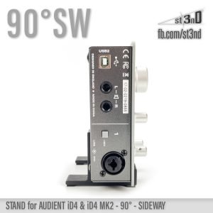 st3nD 3D printed stand for Audient iD4 iD14, 90 degree, SideWays, alternate product photo (studio)