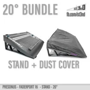 st3nD 3D printed stand + Dust Cover for Presonus Faderport 16, 20 degree