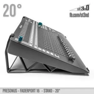 st3nD 3D printed stand + Dust Cover for Presonus Faderport 16, 20 degree, alternate product photo