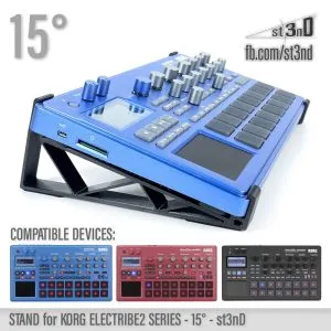 st3nD 3D printed stand for KORG Electribe 2 Series, 15 degree (desktop synth)