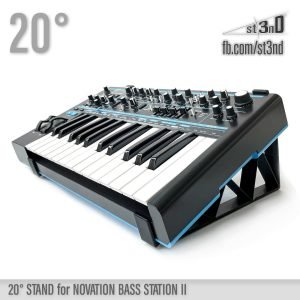 st3nD 3D printed stand for Novation Bass Station 2 / AFX Station, 20 degree (desktop synth)