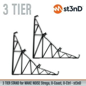 Close-up of the legs of the st3nD triple 3D printed stand for Make Noise 0-coast / 0-ctrl / Strega (20 degree 45 degree 65 degree)