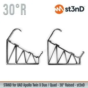 Close-up of the legs of the st3nD 3D printed stand for UAD Apollo Twin X Duo / Twin X Quad, 30 degree, raised by 30 mm