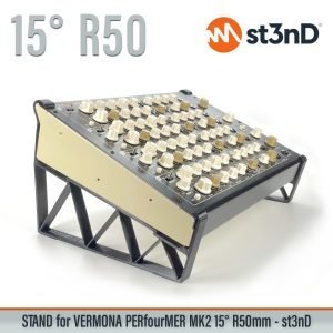 st3nD 3D printed stand for Vermona PERfourMER MkII, 15 degree, raised by 50 mm (synth)