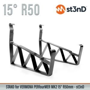st3nD 3D printed stand for Vermona PERfourMER MkII, 15 degree, raised by 50 mm, alternate product photo (synth)
