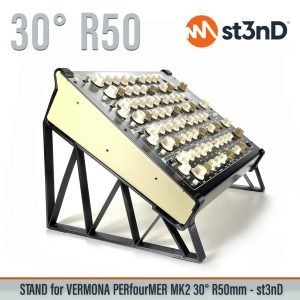 st3nD 3D printed stand for Vermona PERfourMER MkII, 30 degree, raised by 50 mm (synth)