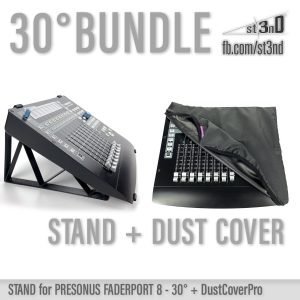 st3nD 3D printed stand + Dust Cover for Presonus Faderport 8, 30 degree (studio)