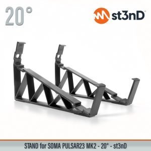 st3nD 3D printed stand for Soma PULSAR-23, 20 degree, alternate product photo (SOMA Synths)