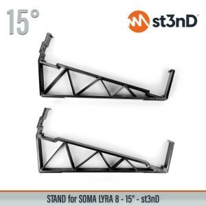 st3nD 3D printed stand for Soma LYRA-8, 15 degree, alternate product photo (drone synth)