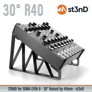st3nD 3D printed stand for Soma LYRA-8, 30 degree, raised by 40 mm (drone synth)