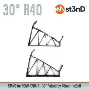 st3nD 3D printed stand for Soma LYRA-8, 30 degree, raised by 40 mm, alternate product photo (drone synth)