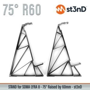 st3nD 3D printed stand for Soma LYRA-8, 75 degree, raised by 60 mm, alternate product photo (lyra drone)