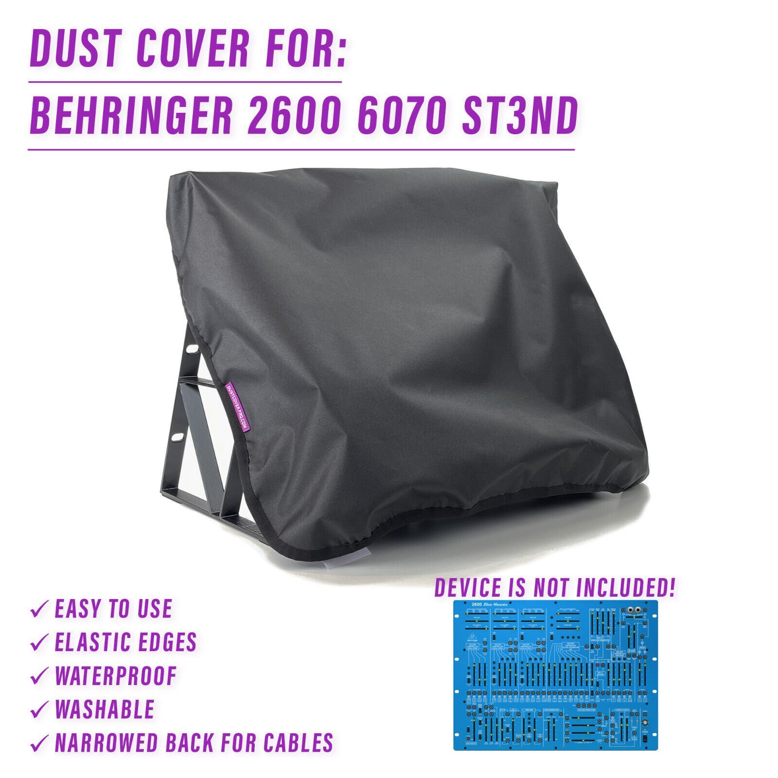 DUST COVER for Behringer 2600 - on the st3nD Rackie 60°70° Dual Stand