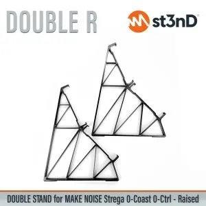 Close-up of the legs of the st3nD double 3D printed stand for Make Noise 0-coast / 0-ctrl / Strega (45 degree and 65 degree), raised by