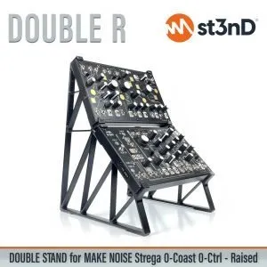 st3nD double 3D printed stand for Make Noise 0-coast / 0-ctrl / Strega (45 degree and 65 degree), raised by 60 mm