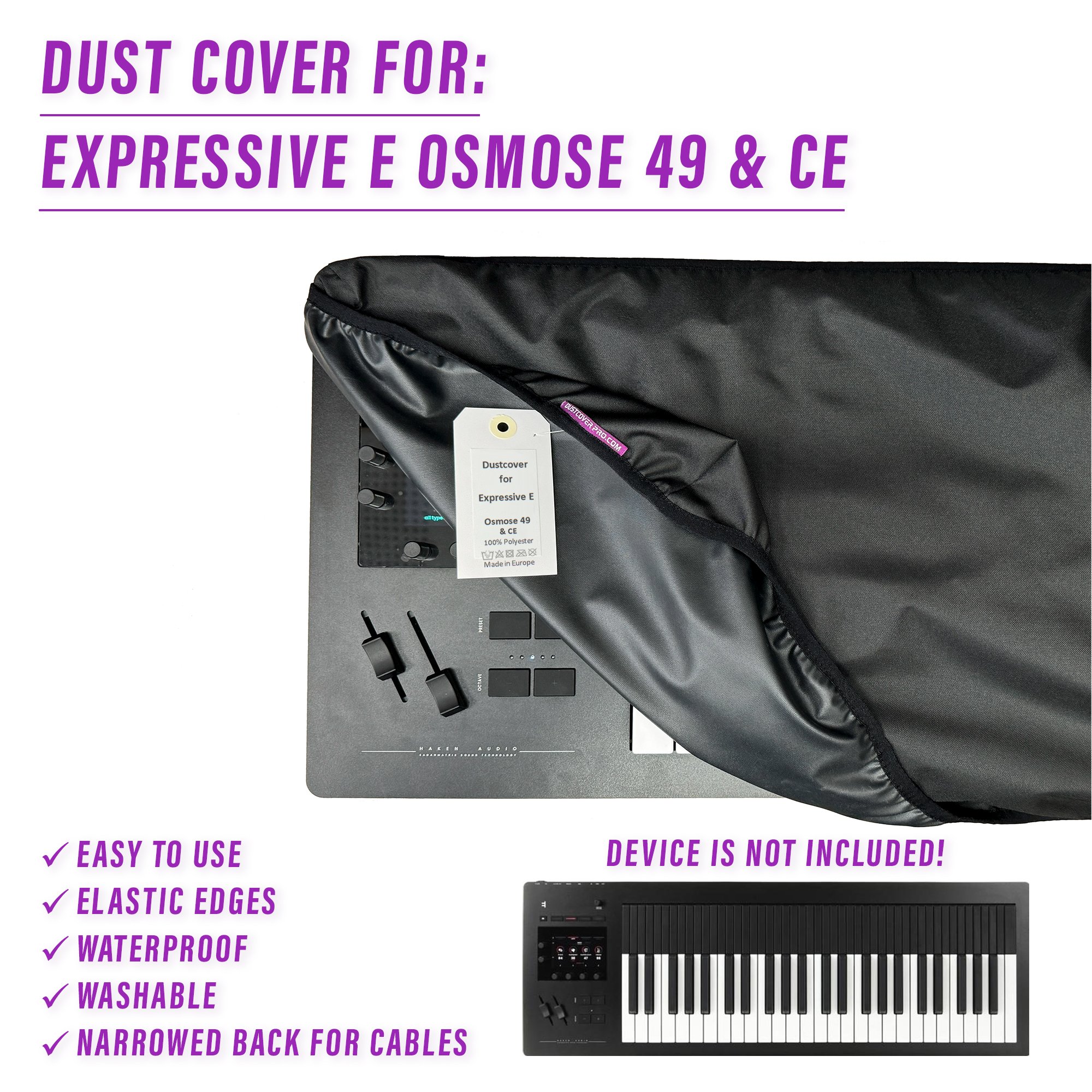 49 key dust cover dustcover dustcoverpro elastic Expressive E Expressive E Osmose Osmose synth synth protection water resistant waterproof ce