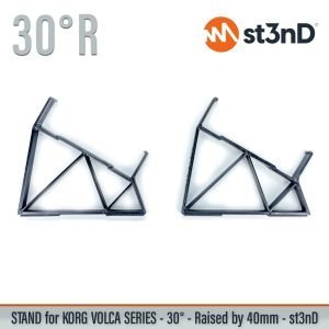 Close-up of the legs of the st3nD 3D printed stand for KORG Volca Series, 30 degree, raised by 40 mm