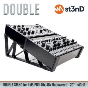st3nD double 3D printed stand for 4MS POD 40X / 48X (unpowered), 20 degree (eurorack)