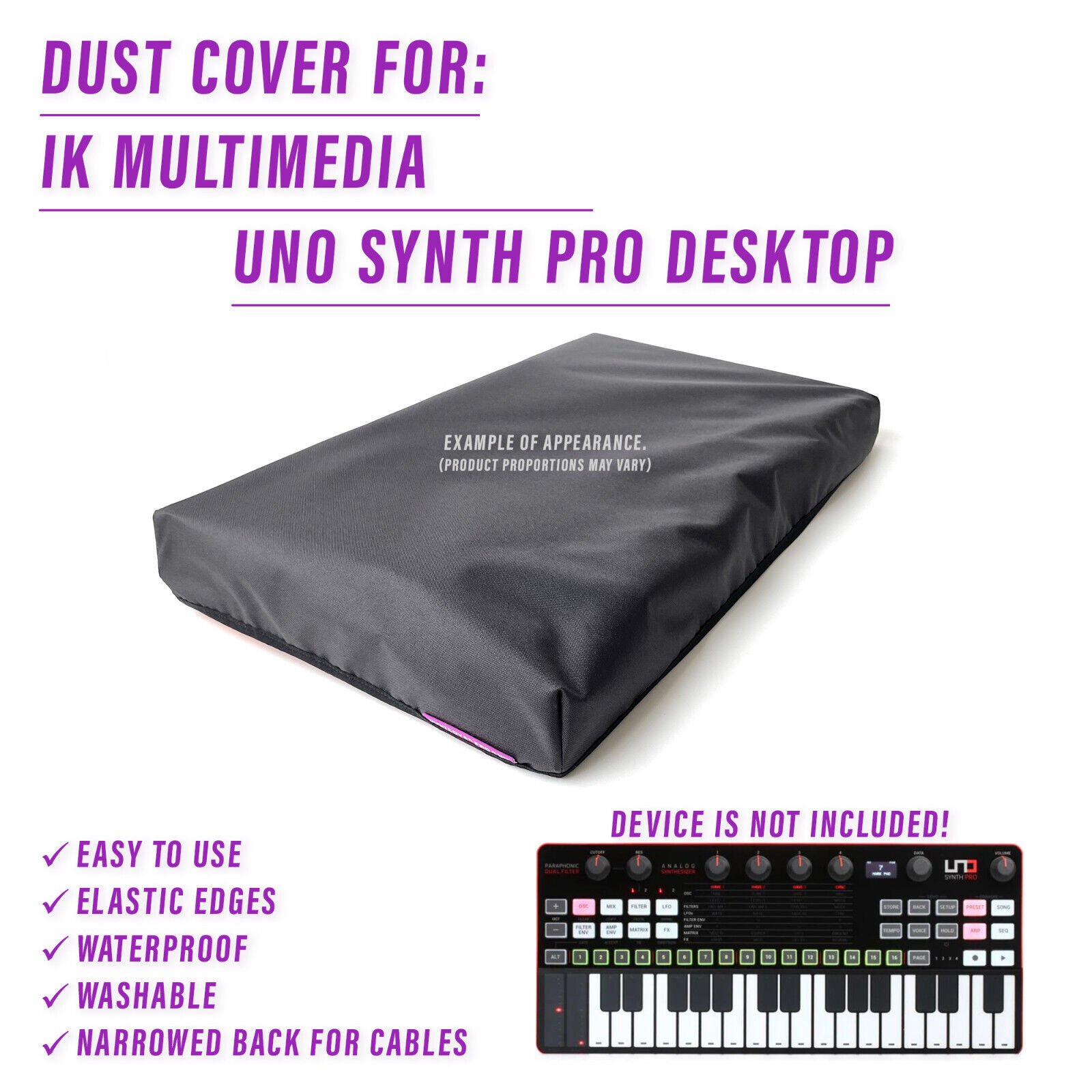 DUST COVER for IK Multimedia Uno Synth Pro Desktop
