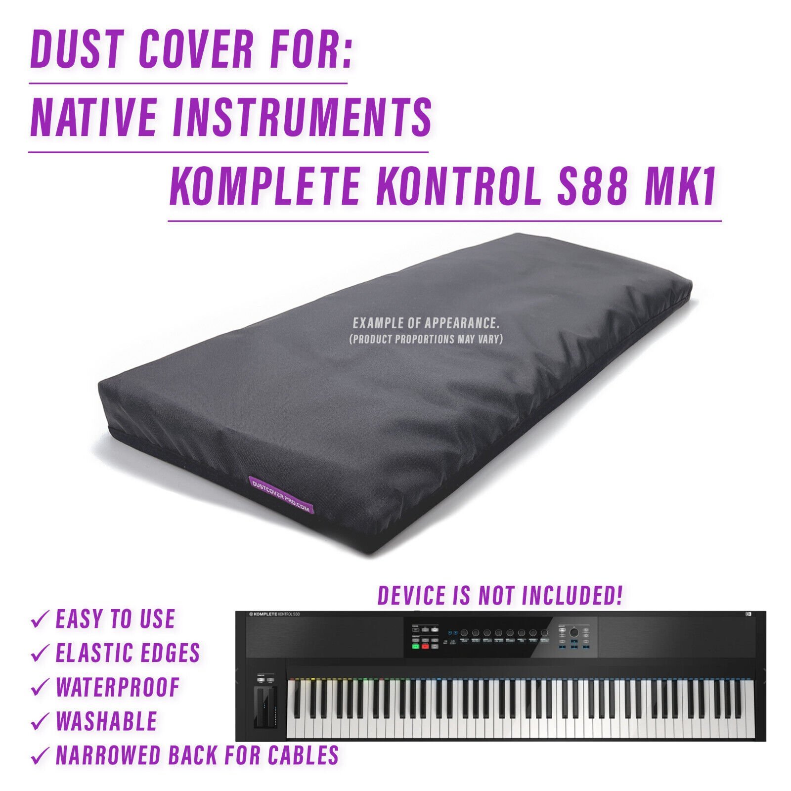 DUST COVER for Native Instruments Komplete Kontrol S88 Mk1
